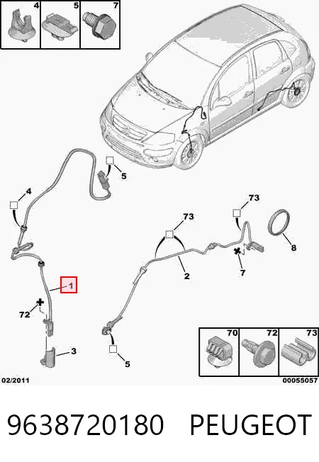 9638720180 Peugeot/Citroen Датчик АБС