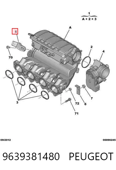 9639381480 Peugeot/Citroen Датчик наддува