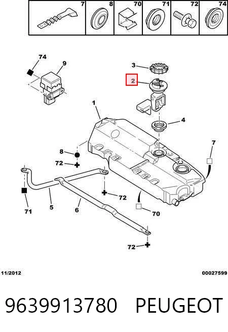 9639913780 Peugeot/Citroen Електробензонасос