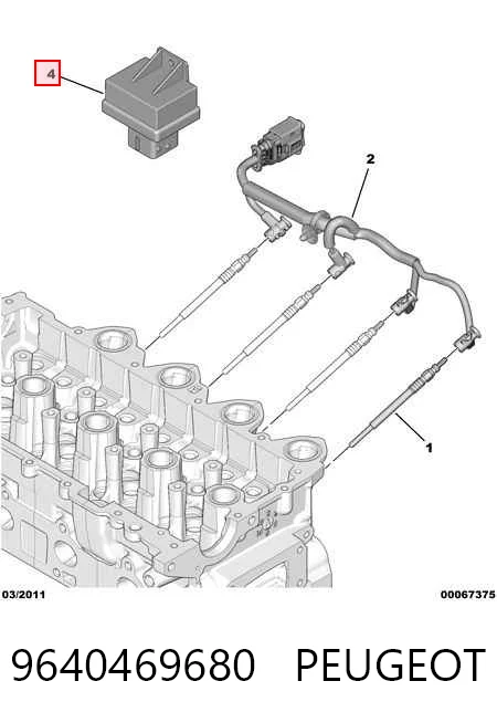 9640469680 Peugeot/Citroen Реле свічок накалу