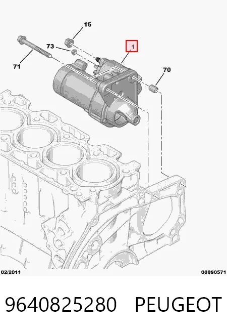 9640825280 Peugeot/Citroen Стартер двигуна
