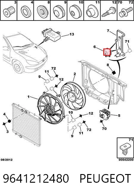 9641212480 Peugeot/Citroen Регулятор оборотів вентилятора
