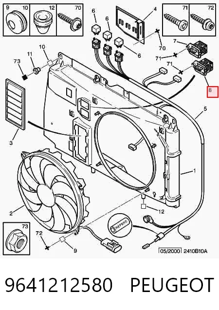 9641212580 Peugeot/Citroen Регулятор оборотів вентилятора
