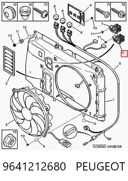 9641212680 Peugeot/Citroen Регулятор оборотів вентилятора