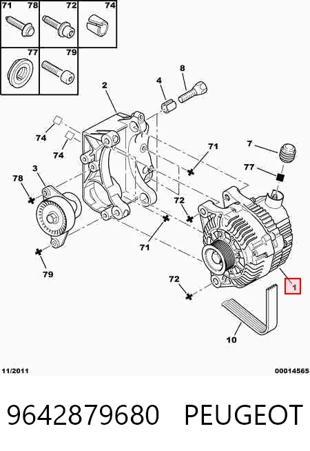 9642879680 Peugeot/Citroen Авто генератор