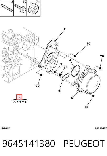 9645141380 Peugeot/Citroen Насос вакуумний