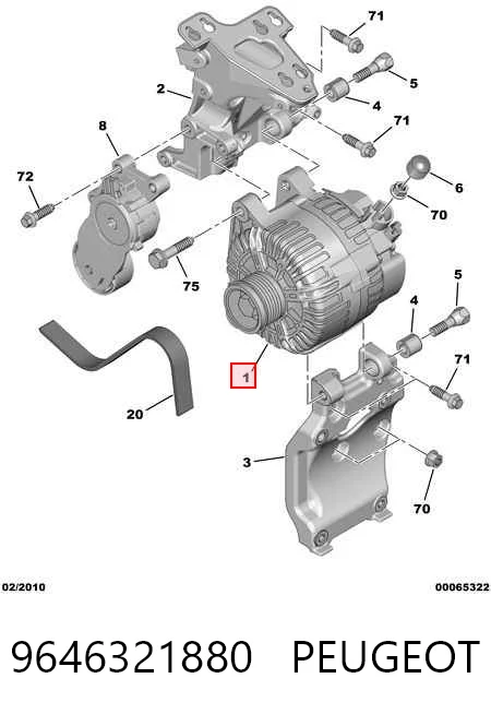 9646321880 Peugeot/Citroen Авто генератор