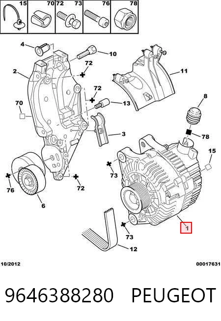 9646388280 Peugeot/Citroen Авто генератор