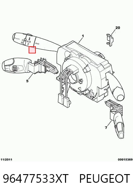 96477533XT Peugeot/Citroen Перемикач підрульовий
