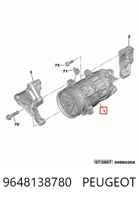 9648138780 Peugeot/Citroen Компресор холодоагенту