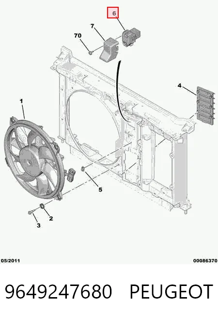 9649247680 Peugeot/Citroen Регулятор оборотів вентилятора охолодження, блок управління