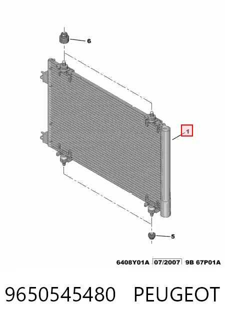 9650545480 Peugeot/Citroen Конденсатор