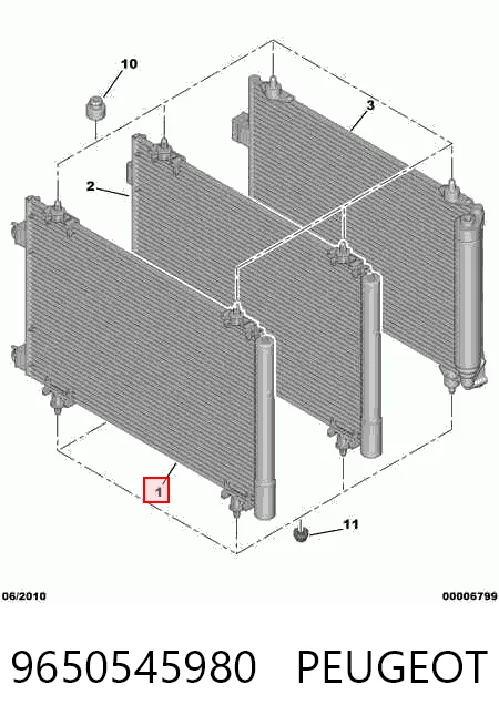 9650545980 Peugeot/Citroen Конденсатор