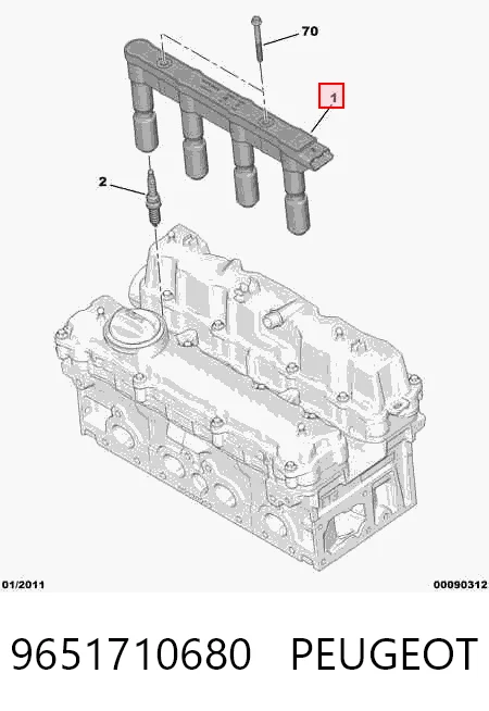 9651710680 Peugeot/Citroen Котушка запалювання