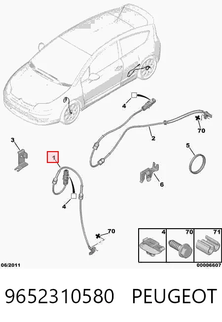 9652310580 Peugeot/Citroen Датчик АБС