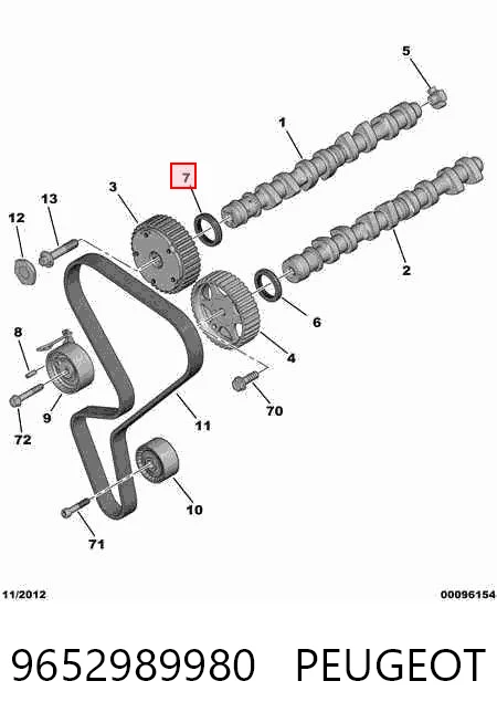 9652989980 Peugeot/Citroen Сальник двигуна, распредвала