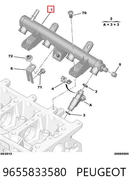 9655833580 Peugeot/Citroen Розподільник палива