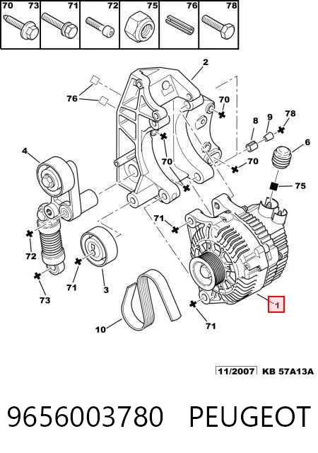 9656003780 Peugeot/Citroen Авто генератор