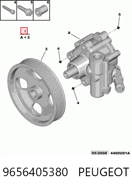 9656405380 Peugeot/Citroen Насос гідропідсилювача