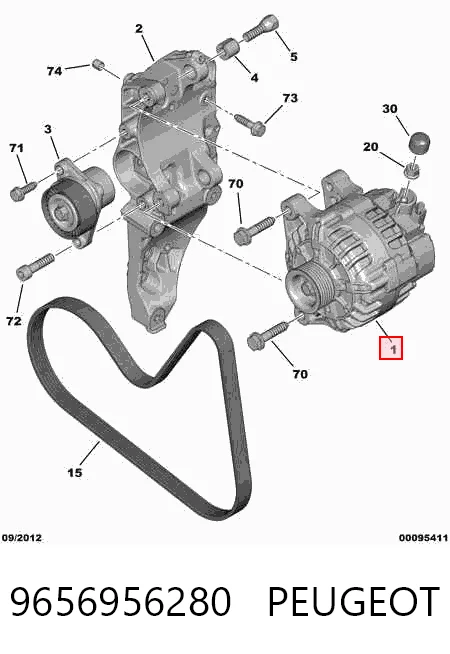 9656956280 Peugeot/Citroen Авто генератор