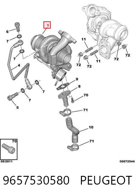 9657530580 Peugeot/Citroen Турбонаддув