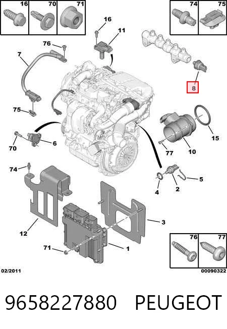 9658227880 Peugeot/Citroen Манометри