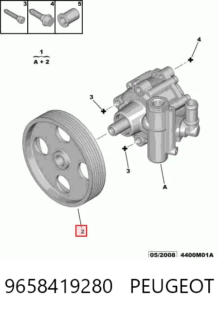 9658419280 Peugeot/Citroen Насос гідропідсилювача