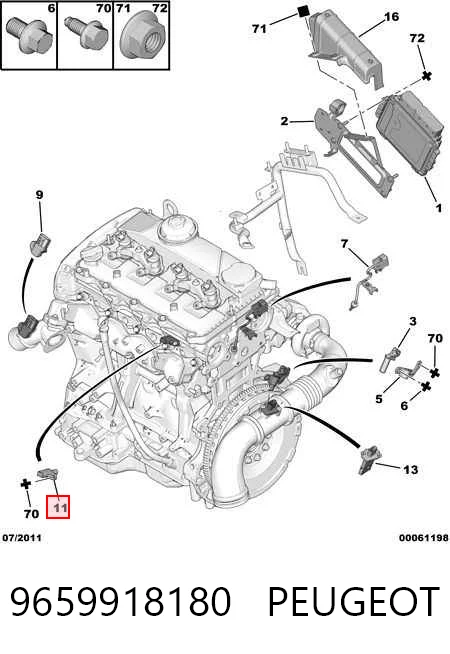 9659918180 Peugeot/Citroen Датчик розподільного вала