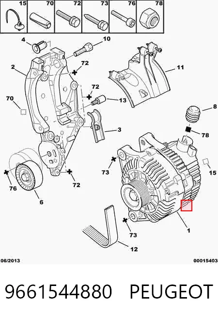 9661544880 Peugeot/Citroen Авто генератор