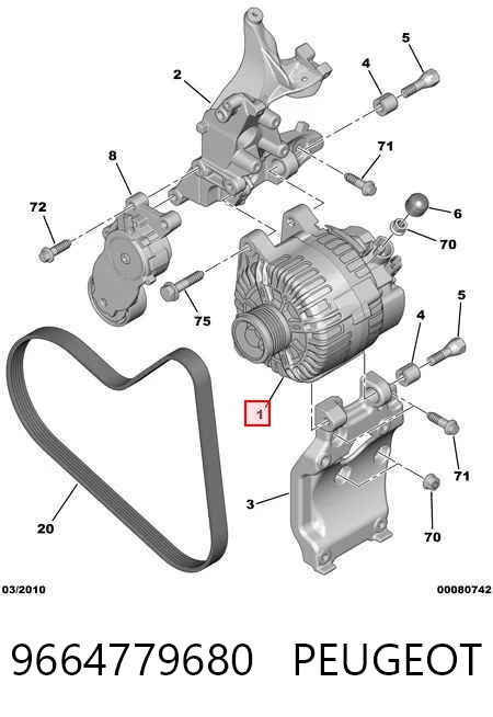 9664779680 Peugeot/Citroen Авто генератор