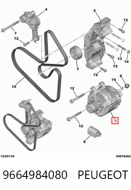 9664984080 Peugeot/Citroen Авто генератор