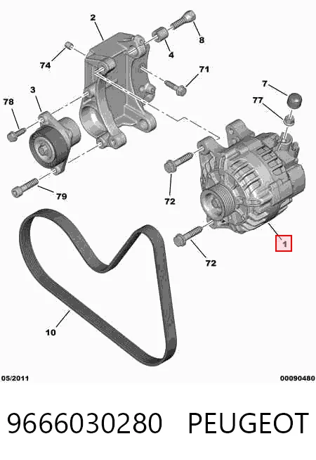 9666030280 Peugeot/Citroen Авто генератор