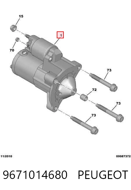 9671014680 Peugeot/Citroen Стартер двигуна
