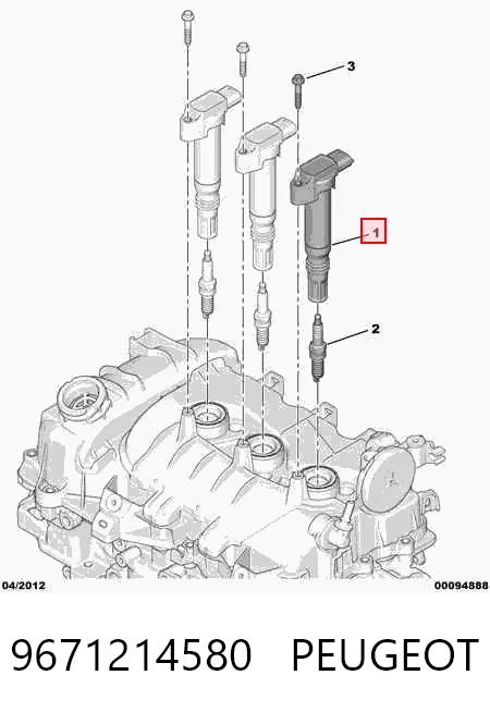9671214580 Peugeot/Citroen Котушка запалювання
