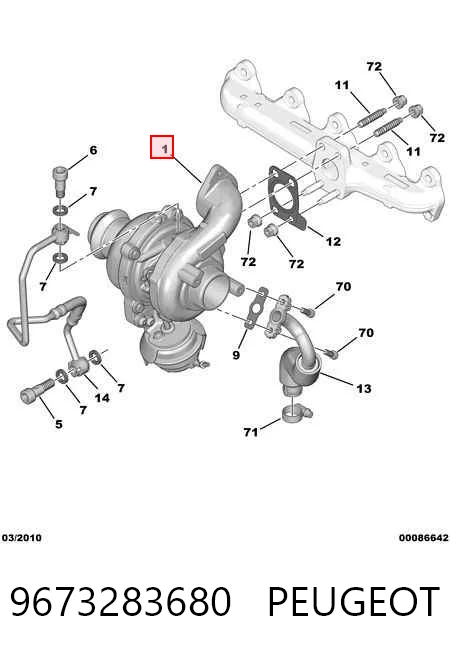 9673283680 Peugeot/Citroen Турбонаддув
