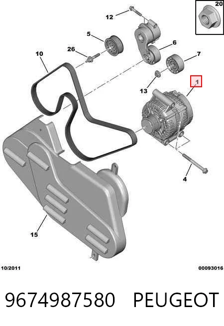 9674987580 Peugeot/Citroen Авто генератор