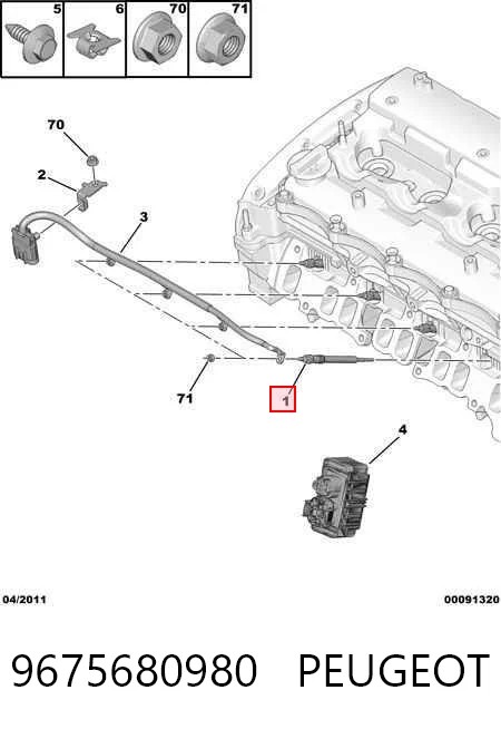 9675680980 Peugeot/Citroen Свічки розжарювання