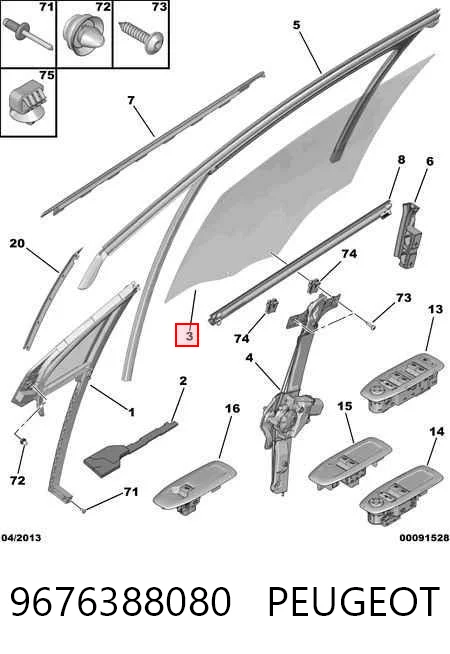 GS5417D301 XYG Скло водійських дверей