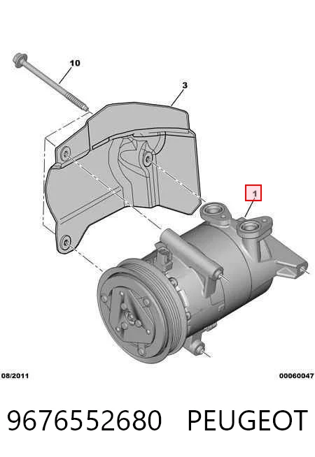 9676552680 Peugeot/Citroen Компресор холодоагенту