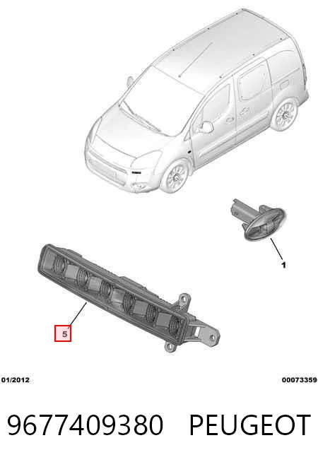 9677409380 Peugeot/Citroen Фара денного світла