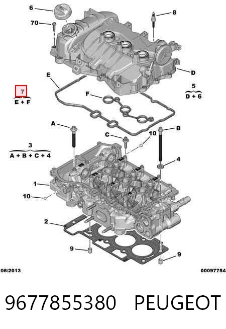 Прокладка клапанної кришки двигуна, комплект Opel 3645971