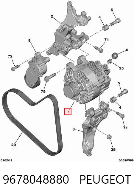 9678048880 Peugeot/Citroen Авто генератор
