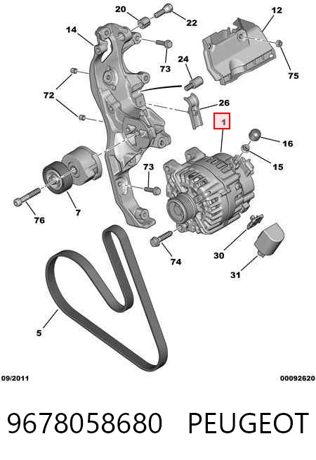 9678058680 Peugeot/Citroen Авто генератор