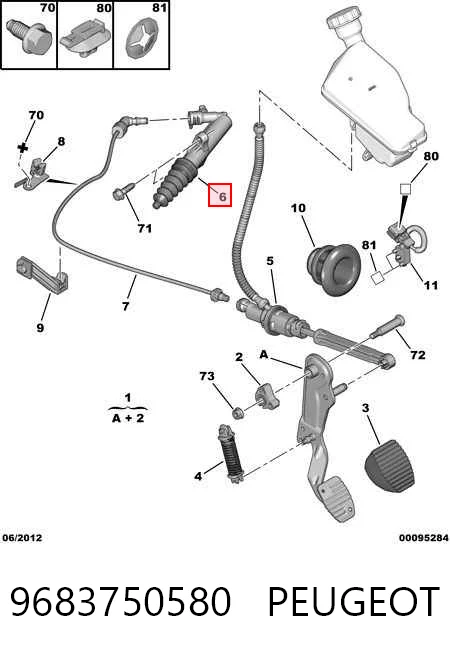 9683750580 Peugeot/Citroen Циліндр зчеплення робочий