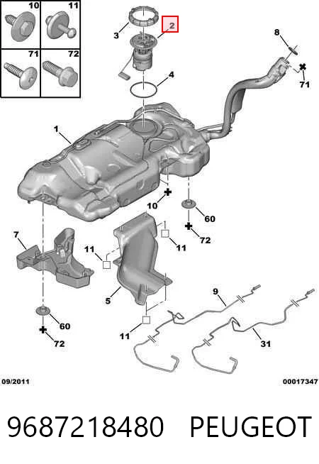 9687218480 Peugeot/Citroen Електробензонасос