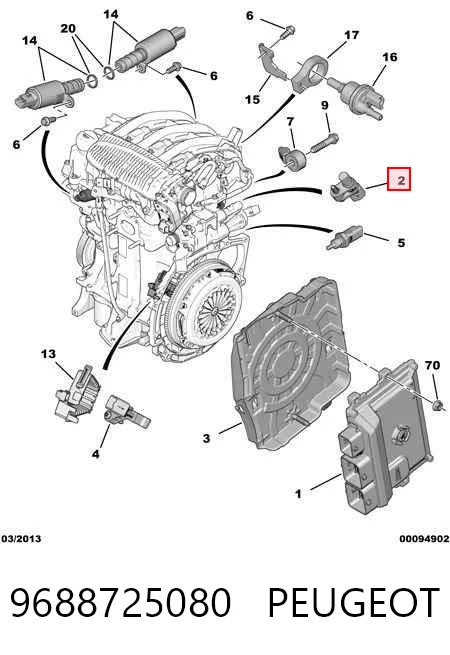 9688725080 Peugeot/Citroen Датчик розподільного вала