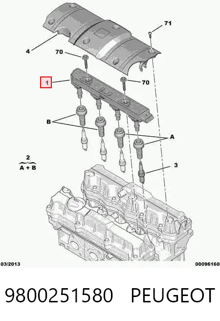 9800251580 Peugeot/Citroen Котушка запалювання