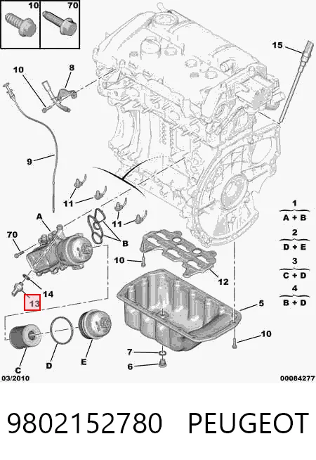 9802152780 Peugeot/Citroen Датчик показника тиску масла