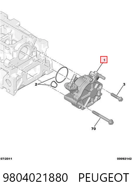 9804021880 Peugeot/Citroen Насос вакуумний