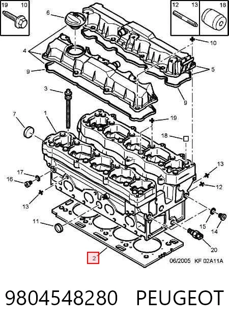 9804548280 Peugeot/Citroen Прокладка під головку